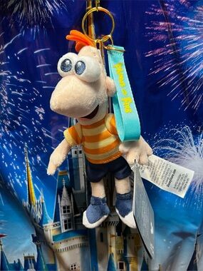 2026 Disney Parks Phineas and Ferb Keychain Bag Charm Phineas Flynn NEW